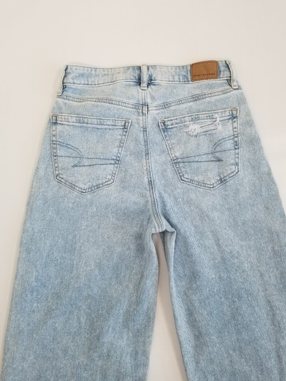 American Eagle Super High-Rise Baggy Wide Leg Jeans Size 00 - Picture 8 of 11